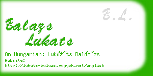 balazs lukats business card